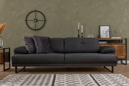 Atelier Del Sofa Mustang Sofá cama de 3 plazas Antracita